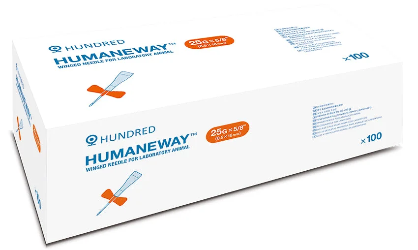 إبر Humaneway للحقن وسحب الدم لحيوانات المختبر